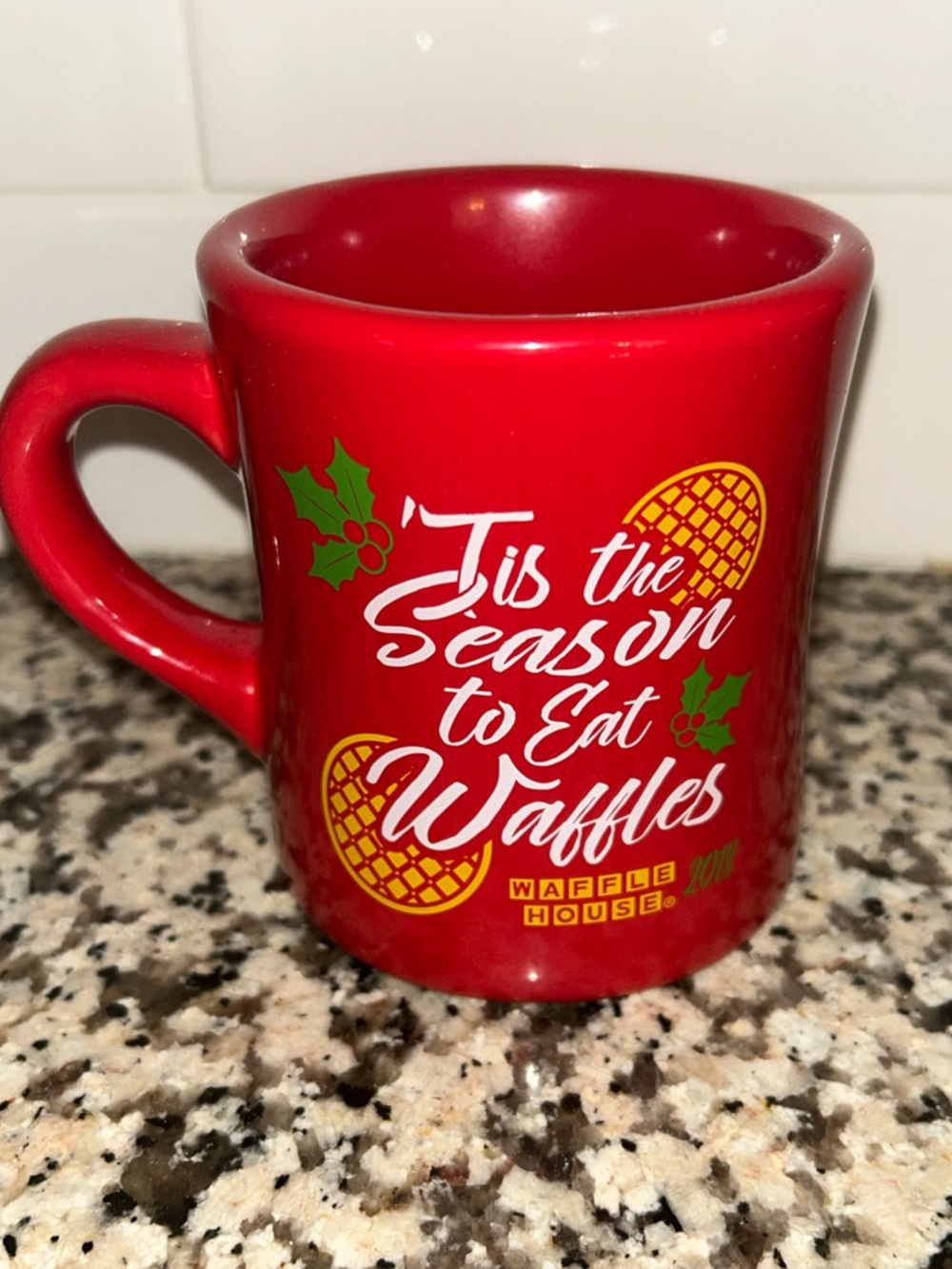 Set of 2 Waffle House 'Tis the Season to Eat Waffles Mug